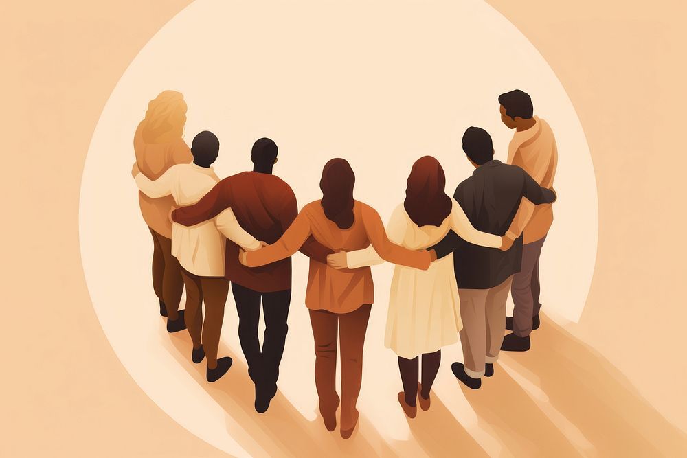 Holding hands circle people adult. AI generated Image by rawpixel. - Bidaya Global